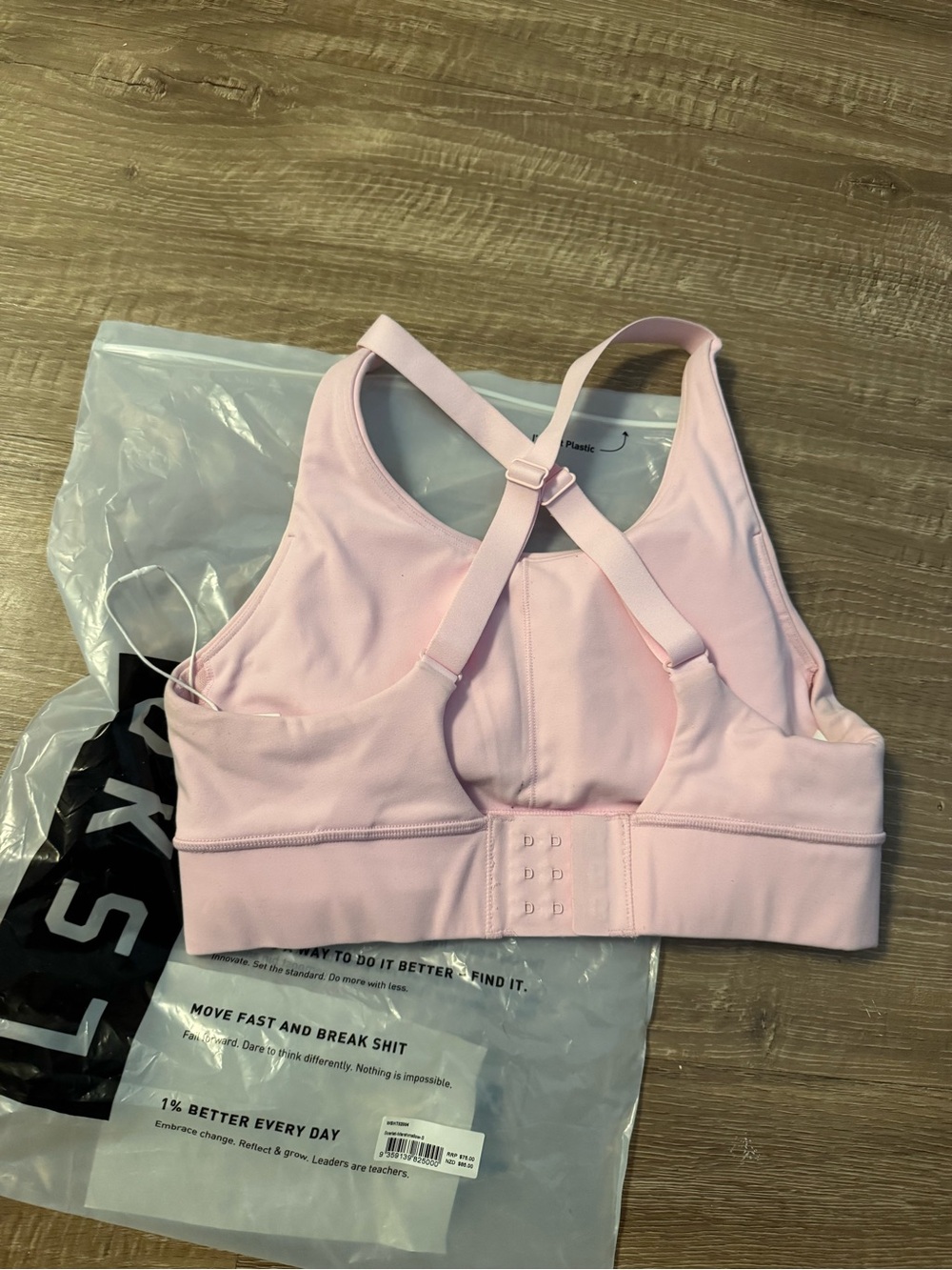 LSKD NWT Light Pink Cross-Back Sports Bra Hyrox - Picture 2 of 3